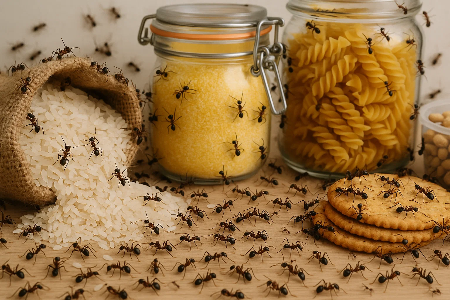 Fourmis mangeant des produits à Lagny sur marne