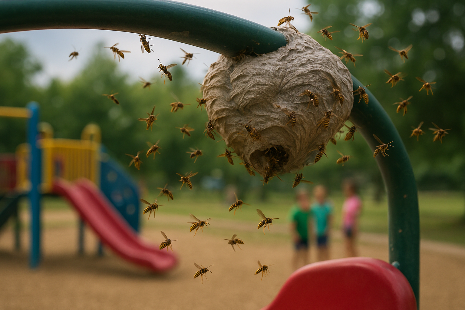 Nid de frelon Val d'Europe