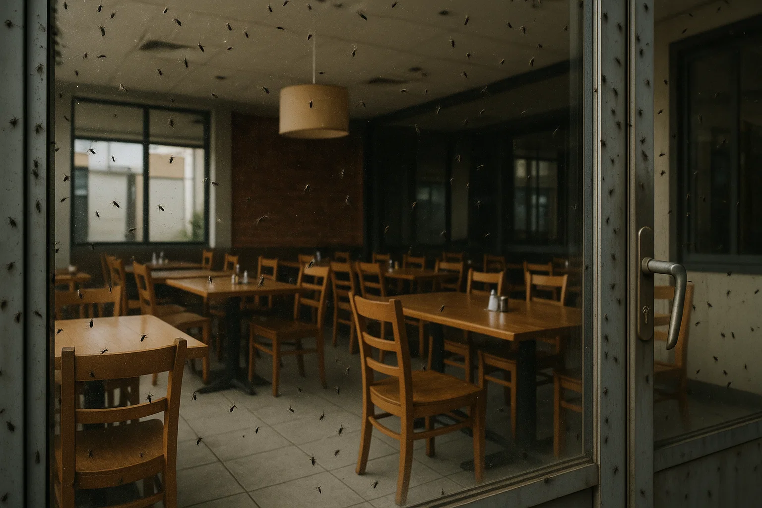 Invasion moucherons restaurants